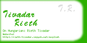 tivadar rieth business card